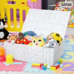 Arpan Resin Woven Under Bed Storage Box, Chest Shelf Toy Clothes Basket With Lid - White Set Of 2 8 Arpan Resin Woven Under Bed Storage Box, Chest Shelf Toy Clothes Basket With Lid - White Set Of 2 -Furniture Store arpan resin woven under bed storage box chest shelf toy clothes basket with lid white set of 25060516721030 03c MP