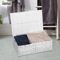 Arpan Resin Woven Under Bed Storage Box, Chest Shelf Toy Clothes Basket With Lid - White Set Of 2 9 Arpan Resin Woven Under Bed Storage Box, Chest Shelf Toy Clothes Basket With Lid - White Set Of 2 -Furniture Store arpan resin woven under bed storage box chest shelf toy clothes basket with lid white set of 25060516721030 04c MP