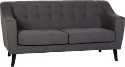 Ashley 3 Seater Sofa Upholstered In Grey Fabric 2 Man Del