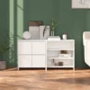 Berkfield 2 Piece Sideboard White Engineered Wood