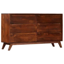 Berkfield Drawer Cabinet Brown 140x40x80 Cm Solid Mango Wood