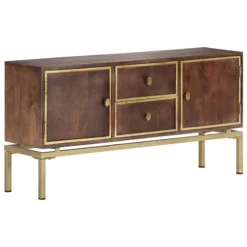 Berkfield Sideboard 120x29x60 Cm Solid Mango Wood