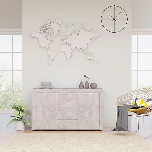 Berkfield Sideboard Concrete Grey 120x36x69 Cm Engineered Wood 3 Berkfield Sideboard Concrete Grey 120x36x69 Cm Engineered Wood