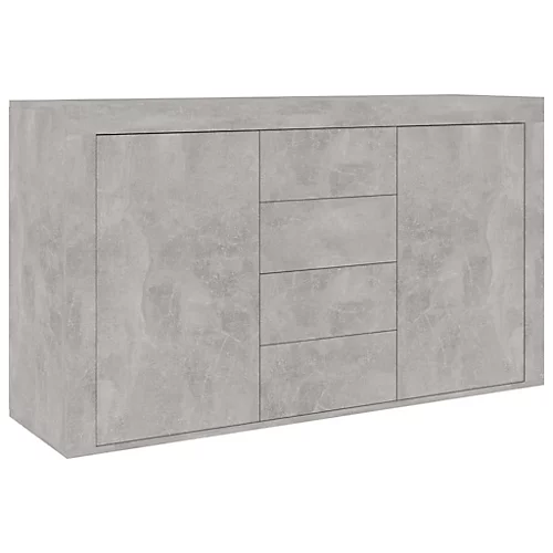 Berkfield Sideboard Concrete Grey 120x36x69 Cm Engineered Wood 4 Berkfield Sideboard Concrete Grey 120x36x69 Cm Engineered Wood - Image 2