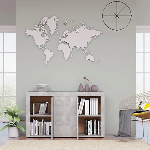 Berkfield Sideboard Concrete Grey 120x36x69 Cm Engineered Wood 5 Berkfield Sideboard Concrete Grey 120x36x69 Cm Engineered Wood - Image 3