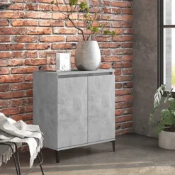Berkfield Sideboard Concrete Grey 60x35x70 Cm Engineered Wood