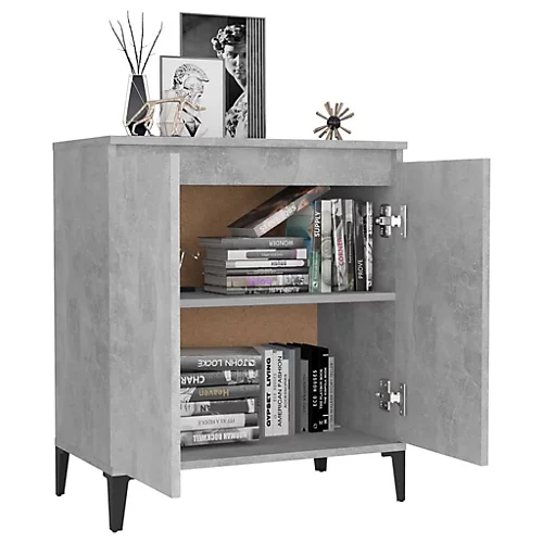 Berkfield Sideboard Concrete Grey 60x35x70 Cm Engineered Wood 5 Berkfield Sideboard Concrete Grey 60x35x70 Cm Engineered Wood - Image 3