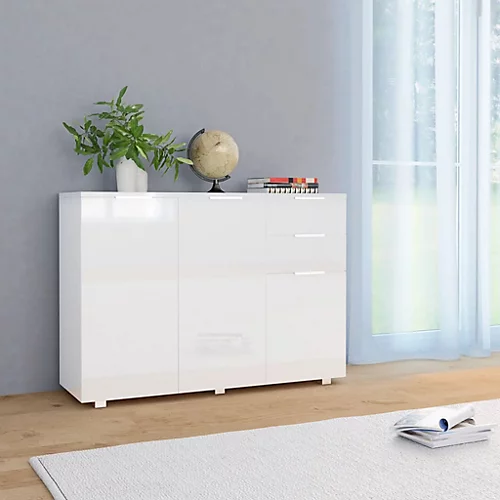 Berkfield Sideboard High Gloss White 107x35x76 Cm 3 Berkfield Sideboard High Gloss White 107x35x76 Cm
