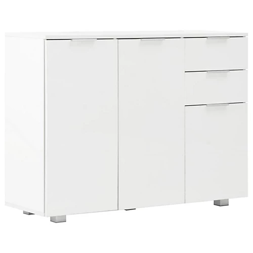 Berkfield Sideboard High Gloss White 107x35x76 Cm 4 Berkfield Sideboard High Gloss White 107x35x76 Cm - Image 2