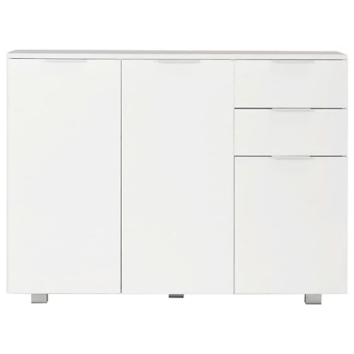 Berkfield Sideboard High Gloss White 107x35x76 Cm 5 Berkfield Sideboard High Gloss White 107x35x76 Cm - Image 3