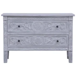 Berkfield Sideboard With 2 Drawers 90x30x60 Cm Solid Mahogany Wood -Furniture Store berkfield sideboard with 2 drawers 90x30x60 cm solid mahogany wood7719773606377 03c MP