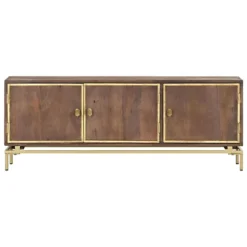 Berkfield TV Cabinet 120x30x46 Cm Solid Mango Wood -Furniture Store berkfield tv cabinet 120x30x46 cm solid mango wood7720276009130 02c MP