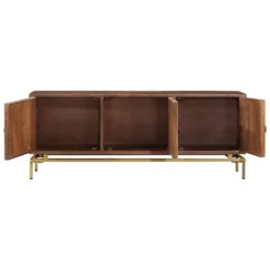 Berkfield TV Cabinet 120x30x46 Cm Solid Mango Wood -Furniture Store berkfield tv cabinet 120x30x46 cm solid mango wood7720276009130 04c MP