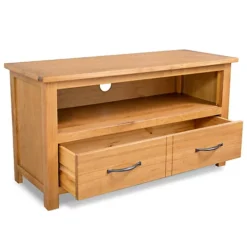 Berkfield TV Cabinet 90x35x48 Cm Solid Oak Wood -Furniture Store berkfield tv cabinet 90x35x48 cm solid oak wood6717475533153 02c MP