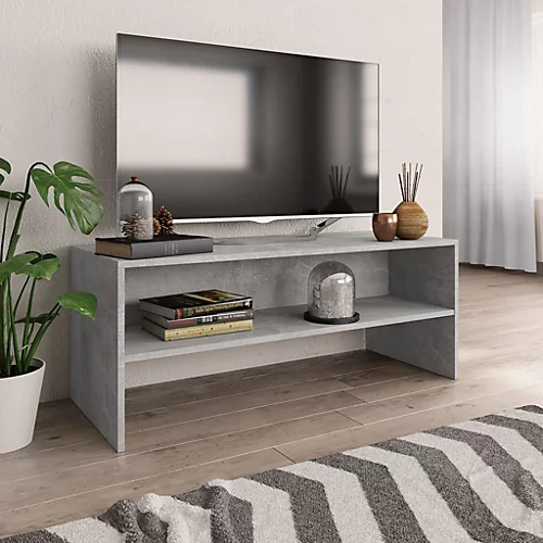 Berkfield TV Cabinet Concrete Grey 100x40x40 Cm Engineered Wood 3 Berkfield TV Cabinet Concrete Grey 100x40x40 Cm Engineered Wood