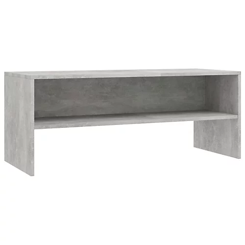Berkfield TV Cabinet Concrete Grey 100x40x40 Cm Engineered Wood 4 Berkfield TV Cabinet Concrete Grey 100x40x40 Cm Engineered Wood - Image 2
