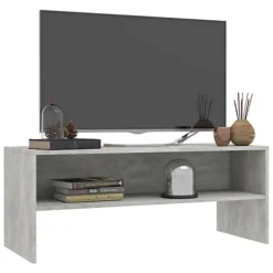 Berkfield TV Cabinet Concrete Grey 100x40x40 Cm Engineered Wood 8 Berkfield TV Cabinet Concrete Grey 100x40x40 Cm Engineered Wood -Furniture Store berkfield tv cabinet concrete grey 100x40x40 cm engineered wood6719773672106 03c MP