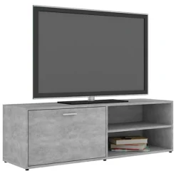 Berkfield TV Cabinet Concrete Grey 120x34x37 Cm Engineered Wood -Furniture Store berkfield tv cabinet concrete grey 120x34x37 cm engineered wood7719773770052 03c MP