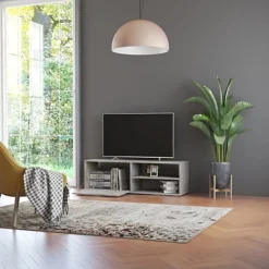 Berkfield TV Cabinet Concrete Grey 120x34x37 Cm Engineered Wood -Furniture Store berkfield tv cabinet concrete grey 120x34x37 cm engineered wood7719773770052 04c MP