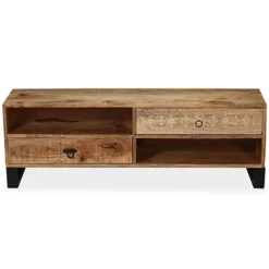 Berkfield TV Cabinet Solid Mango Wood 120x30x40 Cm -Furniture Store berkfield tv cabinet solid mango wood 120x30x40 cm6717475570744 03c MP