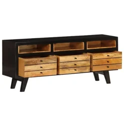 Berkfield TV Cabinet Solid Mango Wood 120x30x50 Cm -Furniture Store berkfield tv cabinet solid mango wood 120x30x50 cm6717475610700 03c MP
