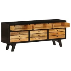 Berkfield TV Cabinet Solid Mango Wood 120x30x50 Cm -Furniture Store berkfield tv cabinet solid mango wood 120x30x50 cm6717475610700 04c MP