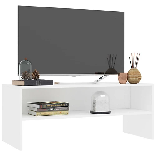 Berkfield TV Cabinet White 100x40x40 Cm Engineered Wood 5 Berkfield TV Cabinet White 100x40x40 Cm Engineered Wood - Image 3