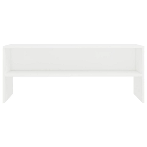 Berkfield TV Cabinet White 100x40x40 Cm Engineered Wood 6 Berkfield TV Cabinet White 100x40x40 Cm Engineered Wood - Image 4