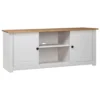 Berkfield TV Cabinet White 120x40x50 Cm Solid Pine Wood Panama Range -Furniture Store berkfield tv cabinet white 120x40x50 cm solid pine wood panama range7719773672419 01c MP
