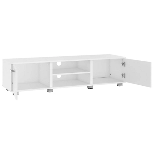 Berkfield TV Cabinet White 140x40x35 Cm Engineered Wood 6 Berkfield TV Cabinet White 140x40x35 Cm Engineered Wood - Image 4