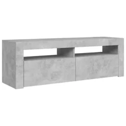 Berkfield TV Cabinet With LED Lights Concrete Grey 120x35x40 Cm -Furniture Store berkfield tv cabinet with led lights concrete grey 120x35x40 cm7720276217245 03c MP