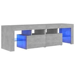 Berkfield TV Cabinet With LED Lights Concrete Grey 140x36.5x40 Cm -Furniture Store berkfield tv cabinet with led lights concrete grey 140x36 5x40 cm7720276217777 02c MP