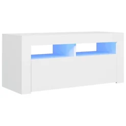 Berkfield TV Cabinet With LED Lights White 90x35x40 Cm 7 Berkfield TV Cabinet With LED Lights White 90x35x40 Cm -Furniture Store berkfield tv cabinet with led lights white 90x35x40 cm7720276217290 02c MP