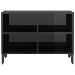 Berkfield TV Cabinet With Metal Legs High Gloss Black 69.5x30x50 Cm -Furniture Store berkfield tv cabinet with metal legs high gloss black 69 5x30x50 cm7720276357474 04c MP