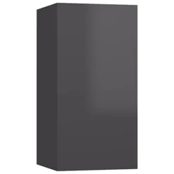 Berkfield TV Cabinets 2 Pcs High Gloss Grey 30.5x30x60 Cm Engineered Wood -Furniture Store berkfield tv cabinets 2 pcs high gloss grey 30 5x30x60 cm engineered wood7720276351977 03c MP