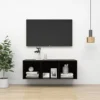 Berkfield Wall-mounted TV Cabinet High Gloss Black 37x37x107 Cm Engineered Wood 1 Berkfield Wall-mounted TV Cabinet High Gloss Black 37x37x107 Cm Engineered Wood -Furniture Store berkfield wall mounted tv cabinet high gloss black 37x37x107 cm engineered wood7720276353950 01c MP
