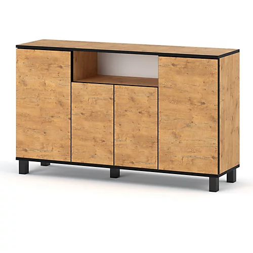Best4D Cabinet Storage Dresser 140x80x35cm With Oak Lancelot Front - Body Colour Oak Lancelot 3 Best4D Cabinet Storage Dresser 140x80x35cm With Oak Lancelot Front - Body Colour Oak Lancelot
