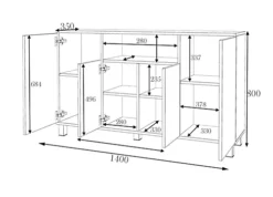 Best4D Cabinet Storage Dresser 140x80x35cm With Oak Lancelot Front - Body Colour Oak Lancelot 8 Best4D Cabinet Storage Dresser 140x80x35cm With Oak Lancelot Front - Body Colour Oak Lancelot -Furniture Store best4d cabinet storage dresser 140x80x35cm with oak lancelot front body colour oak lancelot7448352182198 03c MP