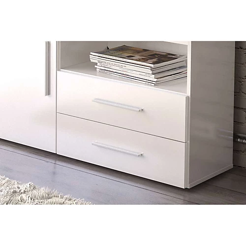 Birlea Edgeware 1 Door 2 Drawer Sideboard White 5 Birlea Edgeware 1 Door 2 Drawer Sideboard White - Image 3
