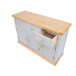 Bomporto Light Grey 3 Drawer 3 Door Sideboard Wood Knob -Furniture Store bomporto light grey 3 drawer 3 door sideboard wood knob5060742755151 04c MP