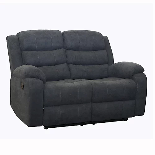 BOSTON MANUAL FABRIC RECLINER SOFA GREY 5 BOSTON MANUAL FABRIC RECLINER SOFA GREY - Image 3