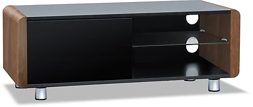 Centurion Supports Amalfi Gloss Black With Walnut Sides Beam-Thru Remote Friendly Up To 55inch Flat Screen TV Cabinet 6 Centurion Supports Amalfi Gloss Black With Walnut Sides Beam-Thru Remote Friendly Up To 55inch Flat Screen TV Cabinet - Image 4