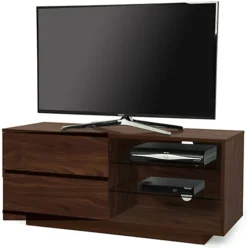 Centurion Supports Gallus Premium Walnut With 2-Walnut Drawers And 3-Shelves Up To 55" LED, OLED, LCD TV Cabinet -Furniture Store centurion supports gallus premium walnut with 2 walnut drawers and 3 shelves up to 55 led oled lcd tv cabinet5034734454223 03c MP