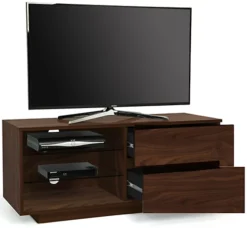 Centurion Supports Gallus Premium Walnut With 2-Walnut Drawers And 3-Shelves Up To 55" LED, OLED, LCD TV Cabinet -Furniture Store centurion supports gallus premium walnut with 2 walnut drawers and 3 shelves up to 55 led oled lcd tv cabinet5034734454223 04c MP