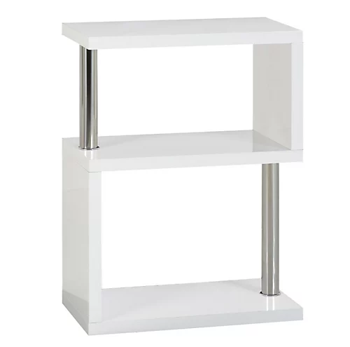 Charisma 3 Shelf Display Unit Bookcase White Gloss And Chrome Finish 3 Charisma 3 Shelf Display Unit Bookcase White Gloss And Chrome Finish