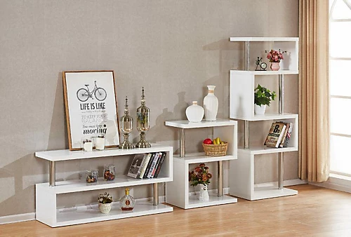 Charisma 3 Shelf Display Unit Bookcase White Gloss And Chrome Finish 5 Charisma 3 Shelf Display Unit Bookcase White Gloss And Chrome Finish - Image 3