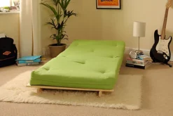 Comfy Living 2ft6 Futon Set In Lime Green -Furniture Store comfy living 2ft6 futon set in lime green5057289620196 02c MP