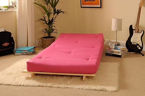 Comfy Living 2ft6 Luxury Futon Set In Pink 4 Comfy Living 2ft6 Luxury Futon Set In Pink - Image 2