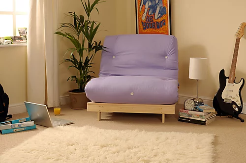 Comfy Living 3ft Futon Set In Lilac 3 Comfy Living 3ft Futon Set In Lilac