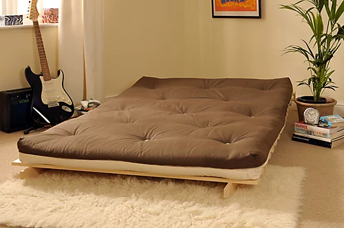 Comfy Living 3ft Luxury Futon Set In Chocolate And Cream 4 Comfy Living 3ft Luxury Futon Set In Chocolate And Cream - Image 2